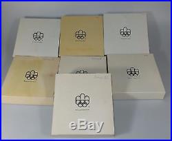 1976 Sterling Silver Montreal Canada Olympic Uncirculated Coin Set Series I-vii