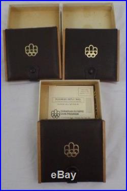 1976 Silver Proof Sets, Canada Montreal Olympic Games, (12 coins total), Lot of 3