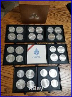 1976 Summer XXI Olympic Canadian Silver Coin Set! 28 coins
