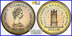 1977 Canada Silver Jubilee Dollar PCGS SP-67- Beautifuly Toned