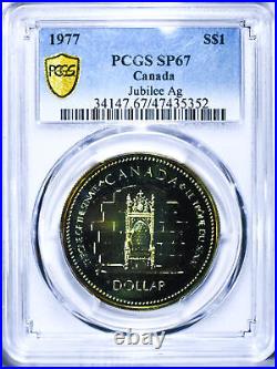 1977 Canada Silver Jubilee Dollar PCGS SP-67- Beautifuly Toned