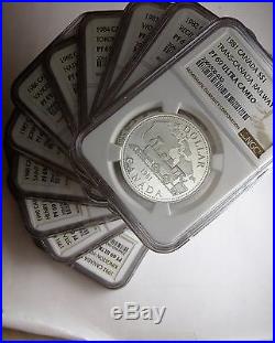 1981 to 1992 Canada S$1 Silver Dollars NGC PF 69 Ultra Cameo's Eleven Coin Lot