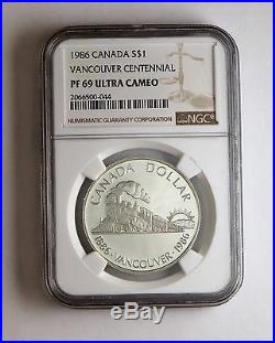 1981 to 1992 Canada S$1 Silver Dollars NGC PF 69 Ultra Cameo's Eleven Coin Lot