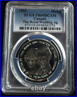 1983 $1 Pcgs Pr69dcam Silver (pop 1) Canada Princess DI Prince Charles Commem