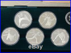 1985-87 Canada 10 Coin Calgary Olympics Silver Set