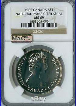 1985 Canada Silver Dollar Ngc Mac Ms69 Pq Finest Graded Spotless