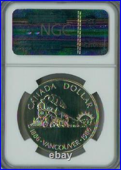 1986 Canada Silver Dollar Vancouver Ngc Ms69 Pq Mac Finest Graded Spotless