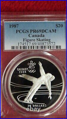 1987 Canada Figure Skating Championship. 925 Silver 34 grams $20 NGC PF69