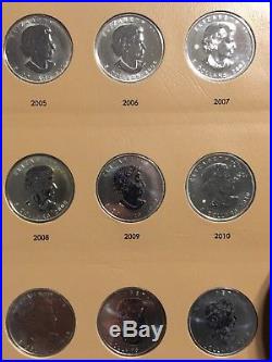 1988-2018 Complete Set Canada Silver Maple Leaf 1 OZ Coins In Dansco 32 Coins