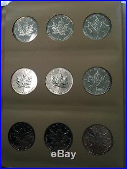 1988-2018 Set Canada Silver Maple Leaf 1 OZ Coins In Dansco 31 Coins
