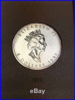 1988-2018 Set Canada Silver Maple Leaf 1 OZ Coins In Dansco 31 Coins