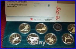 1988 $20 Canada Calgary Olympics Proof 10 Coins Set 10 Troy Oz Silver Case/ Coas