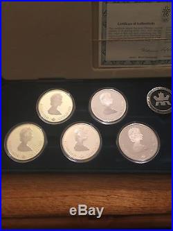 1988 $20 Canada Olympic 10 Coin Silver Proof Set With Box And COA (A5-1)