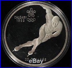 1988 Calgary Canada Olympic 11 Coin set with Gold $100