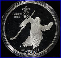 1988 Calgary Canada Olympic 11 Coin set with Gold $100