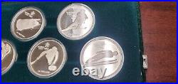 1988 Calgary Olympics Canada 10 Silver Coin Set With Box And COA's