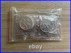 1989 Canada Silver 1 Oz $5 Coins Lot Of 10, Queen Elizabeth II. 9999 Fine
