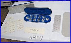 1990-1993 Canada 10 coin Powered Flight Sterling Silver set in Box