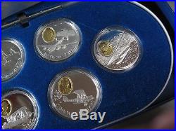 1990-1993 Canada 10 coin Powered Flight Sterling Silver set in Box