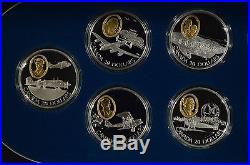 1990-1994 Canada $20 Sterling Silver Proof Set Aviation Series 10 Coins