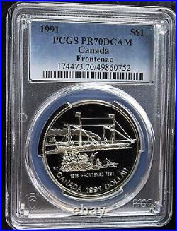 1991 $$1 Pcgs Pr70dcam Silver Canada Finest Known (3/0) Tied With Only 2 Coins