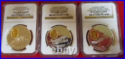 1992, 1993, 1994 Canada $20.925 Aviation Series #1 24KT. 999 Silver NGC PF69