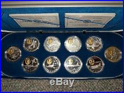 1995-1999 Canada $20 Aviation Series 2 Complete 10-Coin Set, Silver, UNC