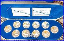1995-1999 Canada Aviation Series 2 Set Of 10 SILVER with Gold Coins #coinsofcanada