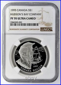 1995 Canada S$1 Silver Dollar Hudson's Bay Company NGC PF 70 Ultra Cameo
