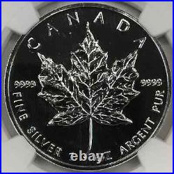 1996 Canada 1 oz Silver Maple Leaf $5 Coin NGC MS68 HARD TO FIND