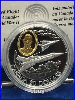 1996 The Avro Canada CF-105 Arrow $20 Silver Coin