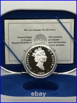 1996 The Avro Canada CF-105 Arrow $20 Silver Coin