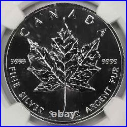 1997 CANADA Silver Maple Leaf $5 NGC MS68