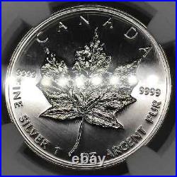 1997 Canada 1 oz Silver Maple Leaf $5 Coin NGC MS-68