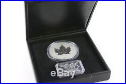 1998 CANADA $50 -10 oz. 99.99% 10th anniversary Silver Maple Leaf Silver COA