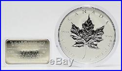 1998 Canada 10 oz Maple Leaf Silver 9999 Fine Coin 10th Anniversary JJ029