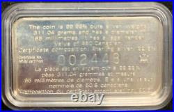 1998 Canada 10oz Silver Maple Leaf $50 10th Anniversary Certificate No BOX