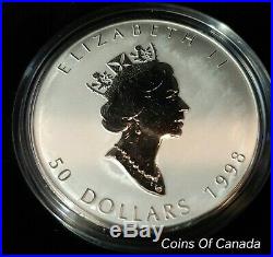 1998 Canada $50 Silver Coin 10 oz Pure Silver 10th Ann Maple Leaf #coinsofcanada