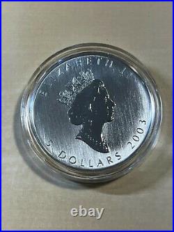 2003 Canada $5 Holographic Silver Maple Leaf! Low Mintage