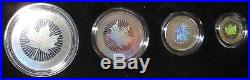 2003 Canada Maple Leaf 9999 Pure Silver 5 Coin Set Hologram PROOF