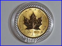 2004 Canada Maple Leaf 25th Anniversary 6-Coin Set Bimetallic Gold & Silver