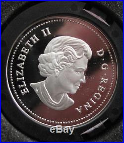 2005 Canada Silver Dollar With Enamel National Flag, Proof