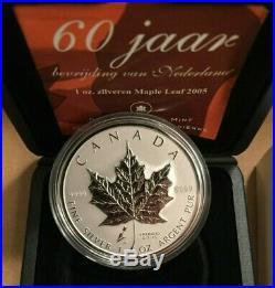 2005 Maple Leaf Tulip Privy Mark Pure 1 oz. 9999 Silver Canada with box & COA