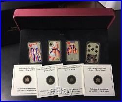 2008 2009 Canada. 9999 Fine Silver 4 Coin Playing Card Set