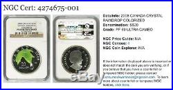 2008 Canada $20.00 Crystal Raindrop 1 OZ. Silver NGC Certified PF-69 Ultra Cameo