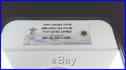 2009 Canada $250 Silver Olympic Winter Games Surviving the Flood PF69