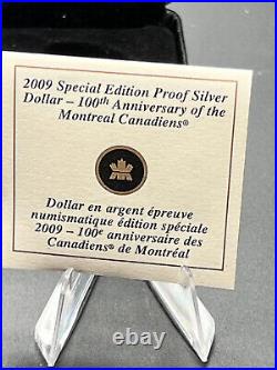 2009 Canada Proof Silver Dollar 100th Anniversary Montreal Canadiens