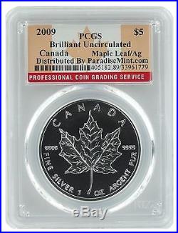2009 Canada Silver Maple Leaf PCGS Brilliant Uncirculated 20 Pack withPCGS Case