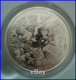 $200 Silver Coin, Towering Forest Canada 2014, 2 Oz Ag, Matte Proof, Free S&H