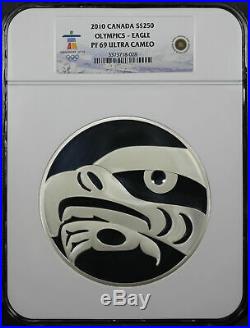2010 Canada Olympic Eagle Silver Kilo NGC PF-69 Ultra Cameo with Case